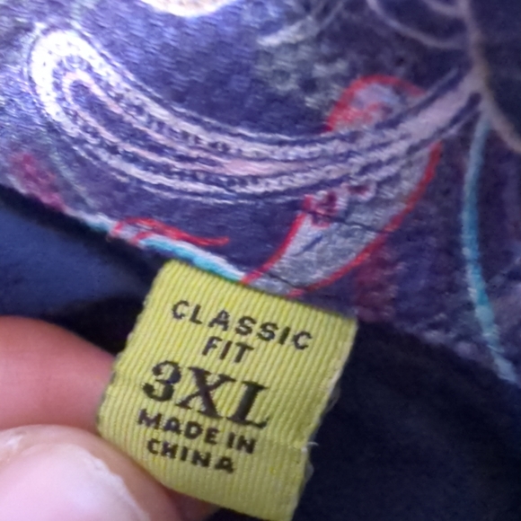 Robert Graham Shirt Size 3XL XXXL Blue Ghost Paisley - Picture 7 of 7